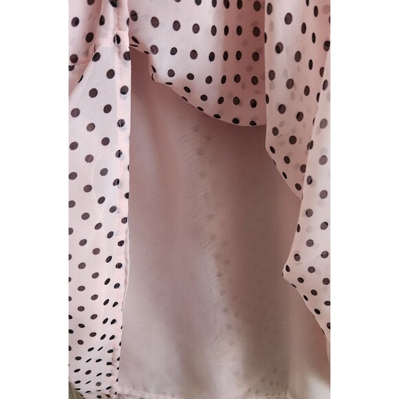 Tommy Hilfiger Women's Blouse 3X Pink Brown Polka Dot Soft Feminine Pullover EUC - Picture 7 of 10